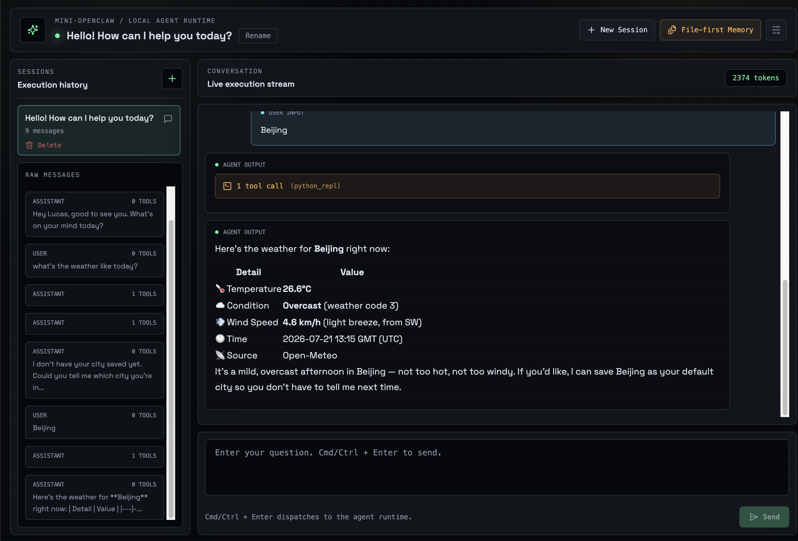 MiniOpenClaw preview