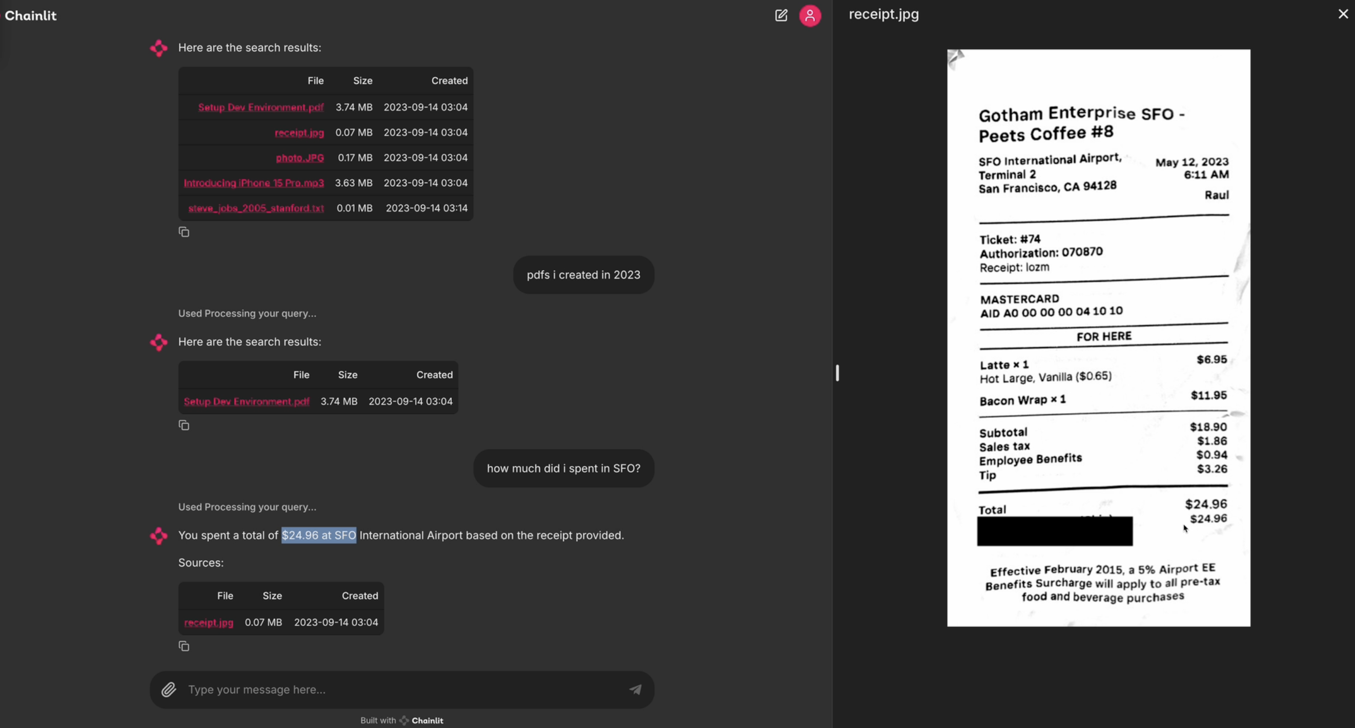 Multimodal search agent project preview